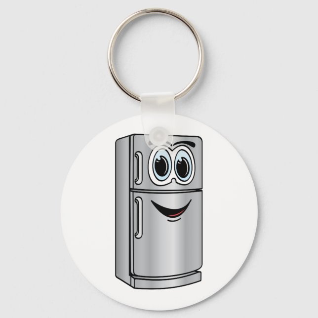 Porte-clés Carton du réfrigérateur en acier inoxydable (Recto)