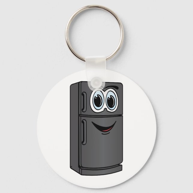Porte-clés Carton du réfrigérateur noir (Recto)