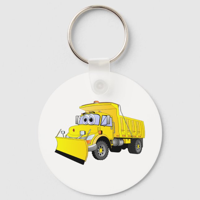 Porte-clés Carton jaune à la neige (Recto)