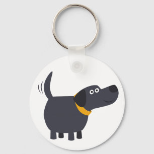 Porte-clés Carton mignon Porte - clé du Labrador noir