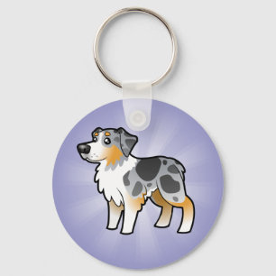 Porte-clés Cartoon Australian Shepherd