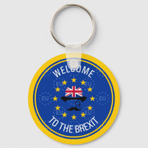 Porte-clés Cartoon Blue Yellow European Union Brexit Art