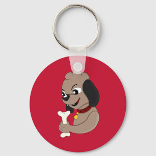 Porte-clés cartoon de chiot mignon