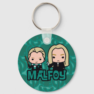 Porte-clés Cartoon Draco and Lucius Malfoy Character Art