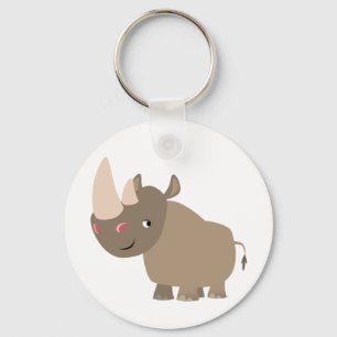 Porte-clés Cartoon Rhino très calme