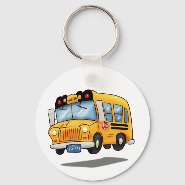 Porte-clés Cartoon School Bus (Recto)