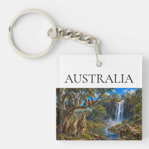 Porte-clés Cascade de Wombat Kangourou