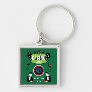 Porte-clés Casino Gambling Poker Roulette