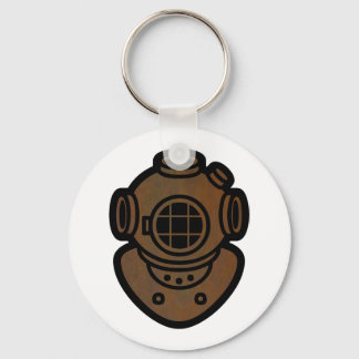 Porte-clés Casque de plongée en laiton