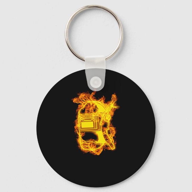 Porte-clés Casque de soudage d'incendie (Recto)
