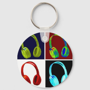 Porte-clés Casque Pop Art