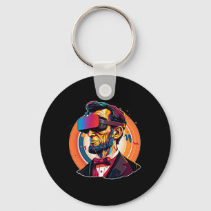 Porte-clés Casque Vr Abraham Lincoln Jeu vidéo Virtual Real
