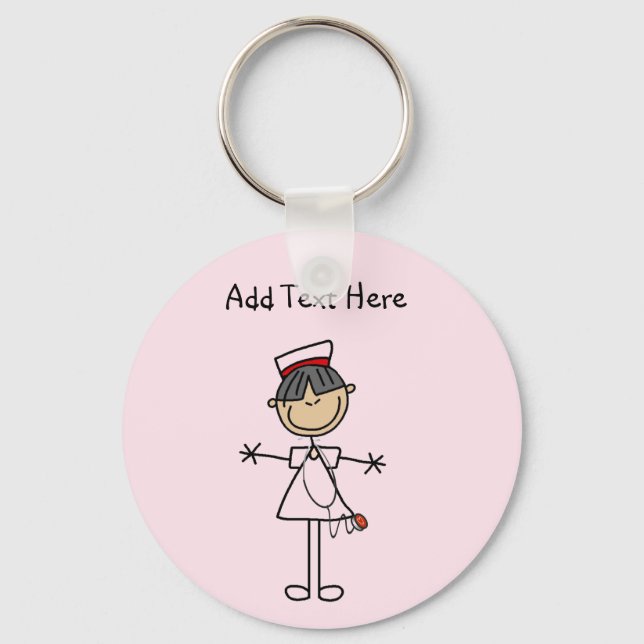 Porte-clés Casquette asiatique pour femmes Figure infirmière  (Recto)