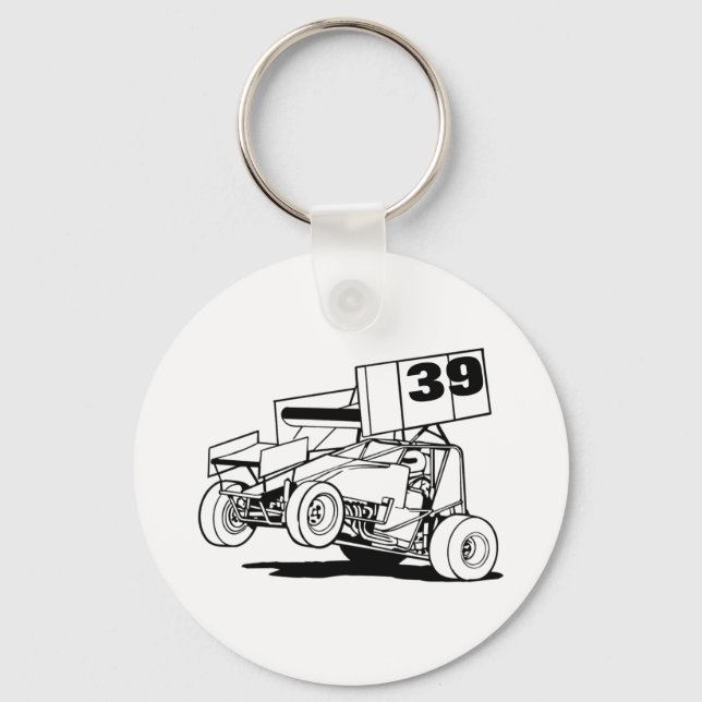 Porte-clés Casquette auto Sprint personnalisé, Customisez-le (Recto)