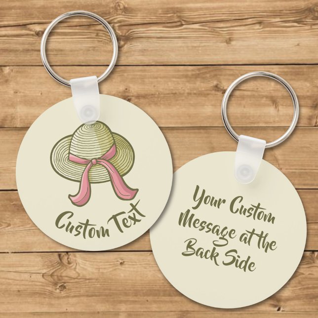 Porte-clés Casquette de paille jaune (Créateur téléchargé)