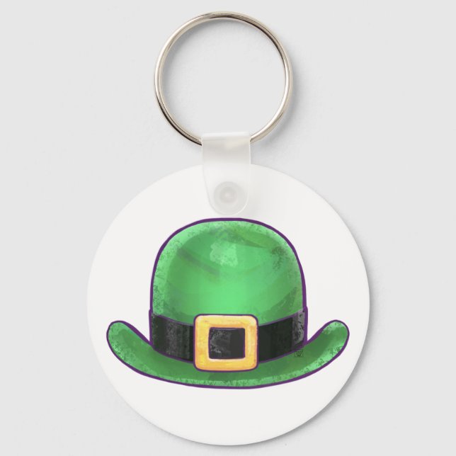 Porte-clés Casquette du Derby Vert de la Saint-Paddys (Recto)