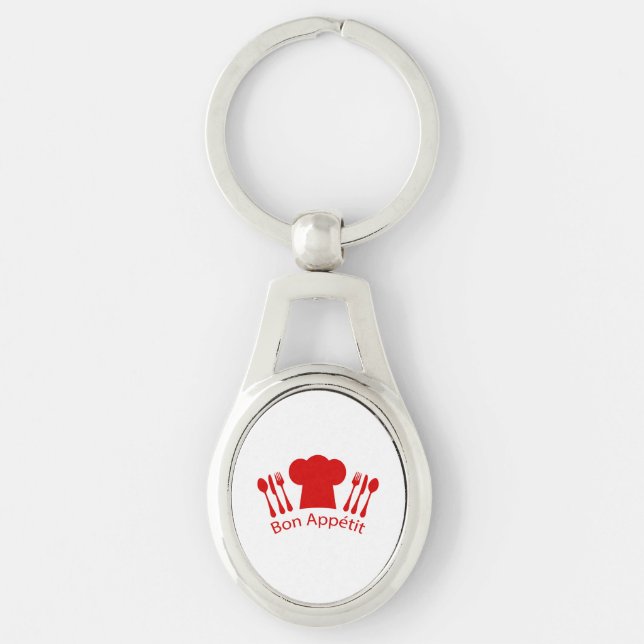 Porte-clés Casquette élégant de chef d'Appetit de fève (Devant)