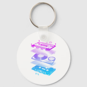 Porte-clés Cassette Explosion View - Music Tape Retro DJ
