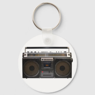Porte-clés cassette rétro lecteur musique hipster bande stéré