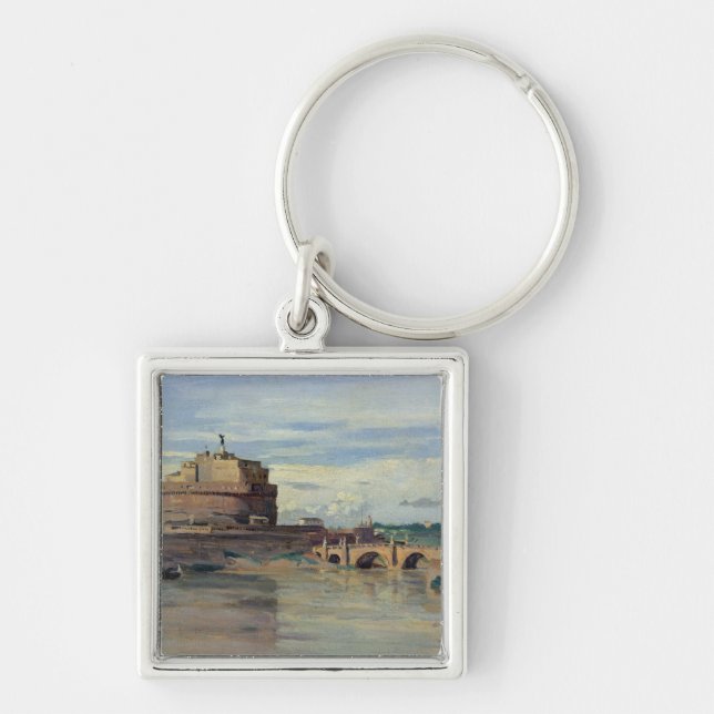 Porte-clés Castel Sant Angelo et la rivière le Tibre, Rome (Devant)