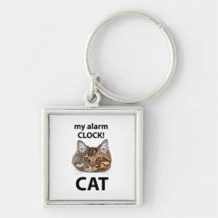 Porte-clés Cat Face Mon Alarme Horloge Tablette Cat