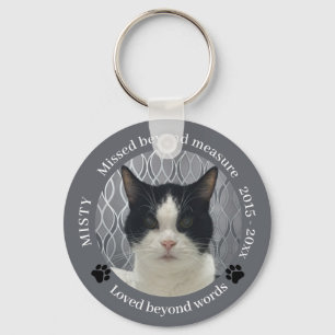 Porte-clés Cat Memorial Manqué au-delà de la mesure animal de
