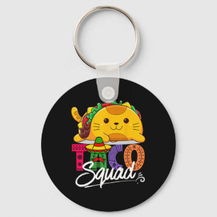 Porte-clés Cat Taco Squad Cinco De Mayo Cute Funny Mexicain F
