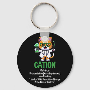 Porte-clés Cation Cute Science Pawsitive Element Chimie