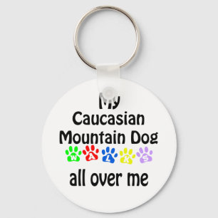 Porte-clés Caucasian Mountain Dog Walks Design
