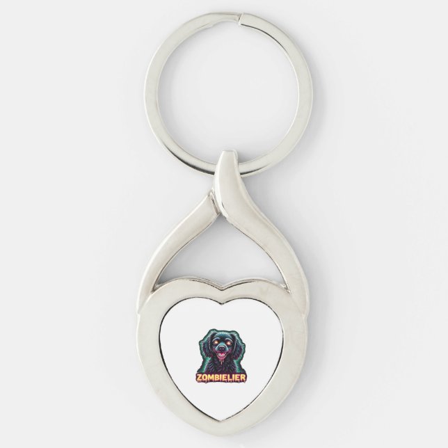 Porte-clés Cavalier King Charles Spaniel CKCS Zombie Dog Hall (Devant)
