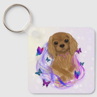 Porte-clés Cavalier King Charles Spaniel Rubis