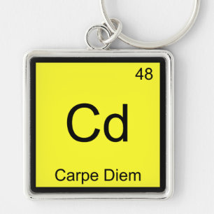 Porte-clés Cd - Carpe Diem Symbole d'élément de chimie T-shir