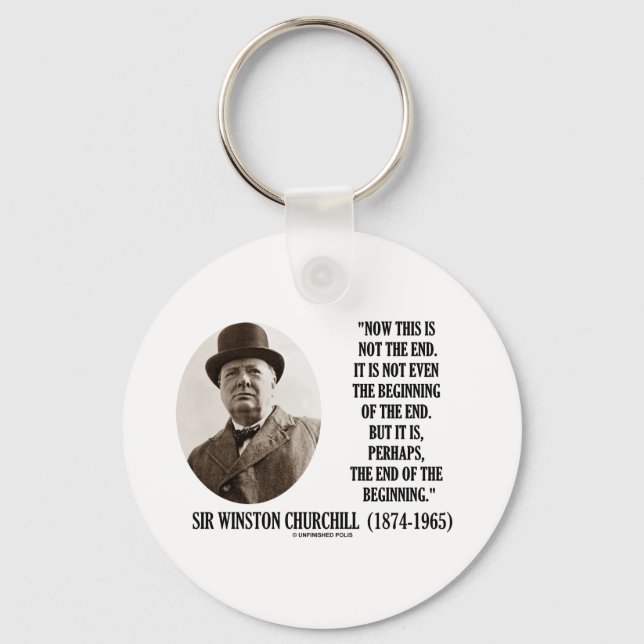 Porte-clés Ce N'Est Pas La Fin (Citation De Winston Churchill (Recto)