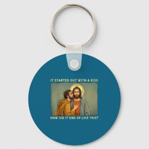 Porte-clés Ce n'était qu'un baiser jésus & judas mème drôle