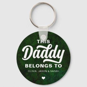 Porte-clés Ce papa appartient à Fête des pères Emerald Green