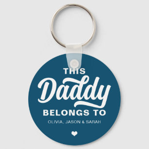 Porte-clés Ce papa appartient à Fête des pères Navy Blue