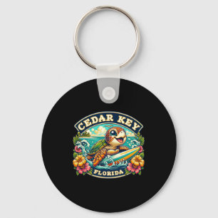 Porte-clés Cedar Key Floride Mignonne Tortue de Mer Surfant
