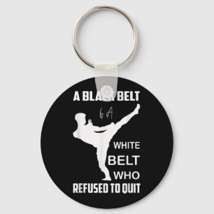 Porte-clés Ceinture noire Ceinture blanche a refusé d'abandon