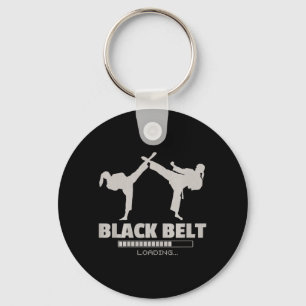 Porte-clés Ceinture noire Karaté de chargement Tri-Blend Prem