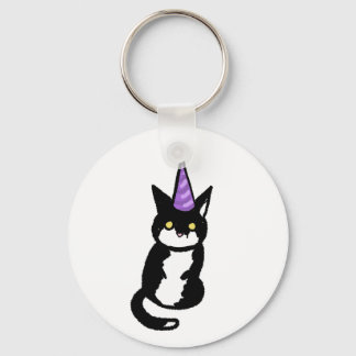 Porte-clés Célébration de chat noir et blanc