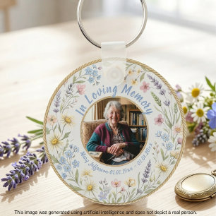 Porte-clés Célébration de la vie en mémoire du jardin printan