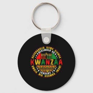 Porte-clés Célébration des principes Kwanzaa Kinara Bougies P