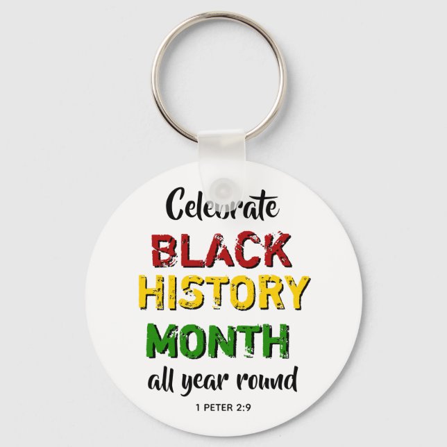 Porte-clés Célébrer le Mois de l'histoire des Noirs (Recto)