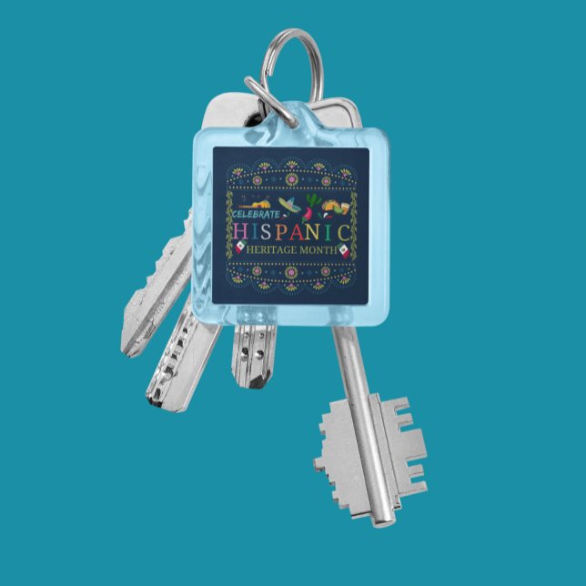 Porte-clés Célébrer le Mois du patrimoine hispanique Design (Créateur téléchargé)