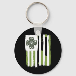 Porte-clés Céleste noeud quatre feuilles Clover Stripes Desig