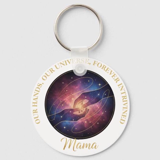 Porte-clés Celestial Mama Hands Galaxy Universe (Recto)