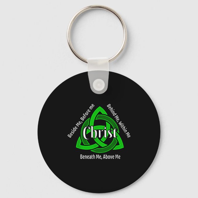 Porte-clés Celtic Trinity Kno St Patricks Prayer Christian  (Recto)