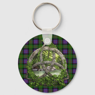 Porte-clés Céltic Trinity Knot Et Clan MacDonald Tartan