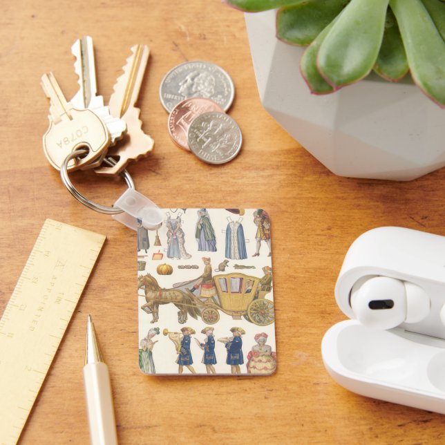 Porte-clés Cendrillon, Jouets Vintages en papier victorien (Bureau)