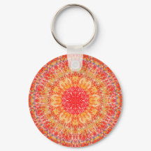 Cercle à clé Mandala orange